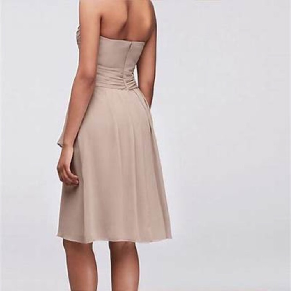 ❤️David’s Bridal Bridesmaid dress - style F14847 Size 12 NWT Malibu - Picture 7 of 10